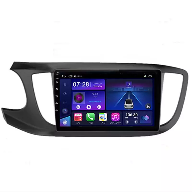 مانیتور خودرو اندروید مناسب ام جی 360 MG  رم 2 حافظه 32 برند اینفینیتی شرط تست نرم افزار CPU Z همراه با فریم اصلی و gps